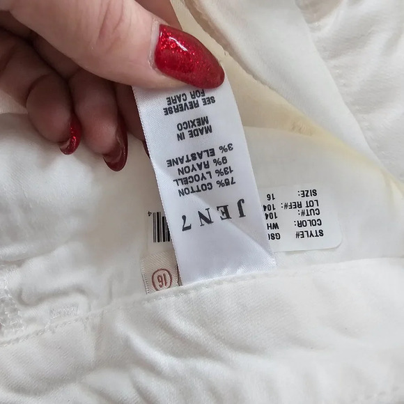 Jen7 by 7 For All Mankind Women's White High-Rise Slim-Fit Bootcut Jeans Size 16 - Picture 14 of 15